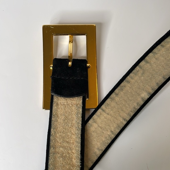 Kenneth Cole New York Belt Black Suede Leather Belt - Picture 5 of 11